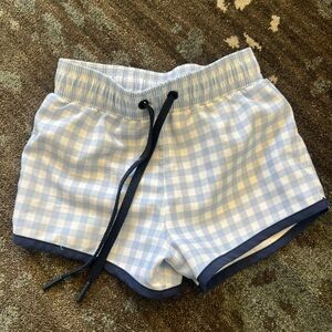Kids Blue Gingham Shorts